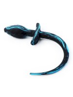 RudeRider Little Dog Tail Plug 28 x 3 cm Black/Blue Silicone