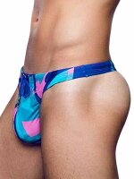 2Eros Print Swim Thong V80 Kai Blue