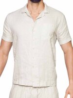 2Eros Breezy Linen Short Sleeve Classic Shirt Beige