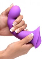 Squeeze-It gewellter Dildo - Lila