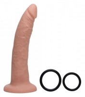 Realistischer Dildo mit Gurtzeug - 19,5 cm.