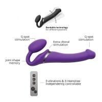 Strap On Me - Strapless Vibrerende Voorbind Dildo - Maat M - Paars