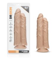 Dr. Skin – Double Trouble – Dildo mit doppeltem Schaft 26,6 cm – Vanille