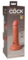 KCE 6 DD Vibrating Cock Tan