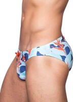 2Eros V20 Signature Print Swim Brief Swimwear Caribbean Twist