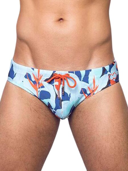 2Eros Print Swim Briefs V10 Caribbean Twist