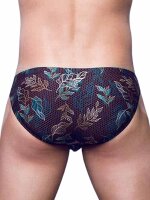 2Eros Print Swim Brief VB80 BLK Label