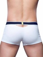 Supawear Ribbed Slashed Trunk Underwear White