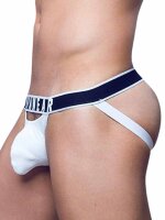 Supawear Ribbed Slashed Jockstrap Underwear White