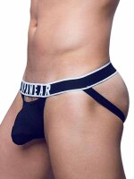 Supawear Ribbed Slashed Jockstrap Underwear Black