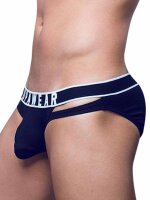 Supawear Ribbed Slashed Brief Underwear Black