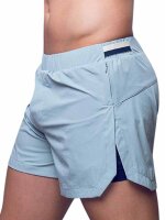 Supawear High Split Shorts Loose Fit Grey Harbour