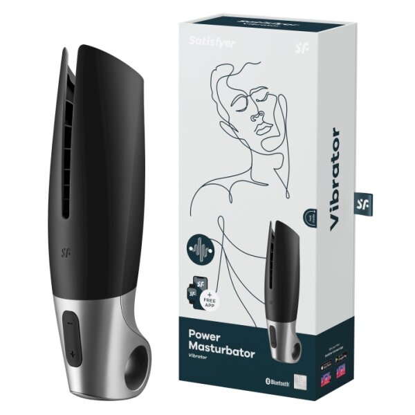 SATISFYER Men Power Masturbator black silver