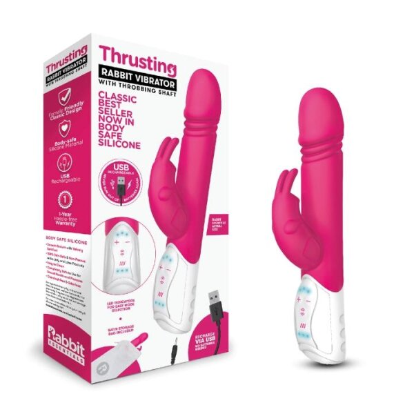 RABBIT ESSENTIALS Thrusting Rabbit with throbbing shaft pink