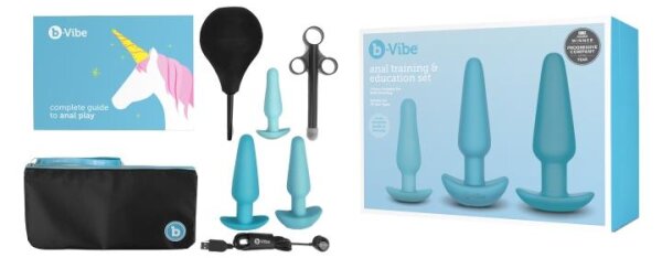 b-Vibe Anal Training & Education Set Teal