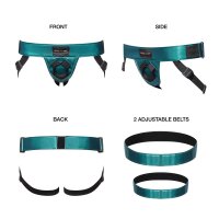Strap-on-me Leatherette Harness Curious metallic green