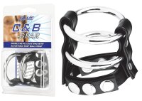 BLUE LINE C&B GEAR Double Metal Cock Ring With...