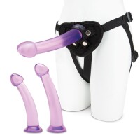 LUX FETISH Size Up 3-Piece Dildo and Harness Pegging...