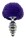 ALIVE Metal Anal Fluffly Twist Plug L Dark Purple