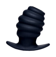 MASTER SERIES Ass Tunnel Ribbed Hollow Anal Plug small