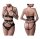 GREY VELVET 3-tlg.Set (Top, Harness, String) M