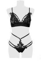 GREY VELVET 2-tlg.Set (Bralette, brazilian Slip) M