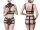 GREY VELVET 2-teiliges Harness-Set, schwarz, M-L