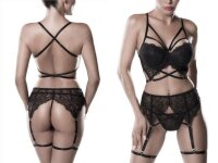 GREY VELVET 3-teiliges Erotik Straps Set S