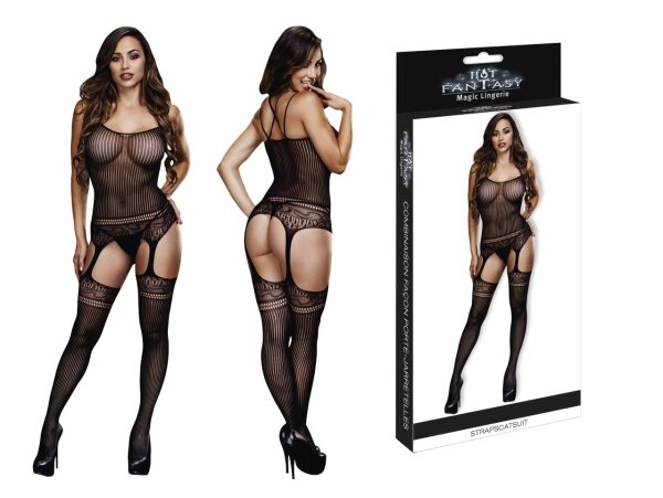 HOT FANTASY Lingerie Lace Suspender Bodystocking