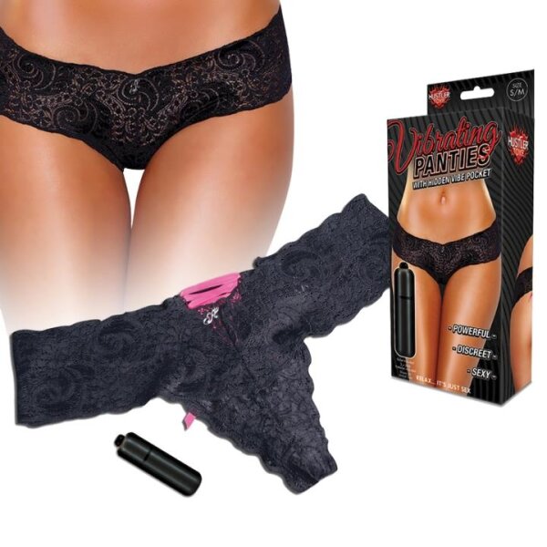 HUSTLER Vibrating Panties black/pink M/L