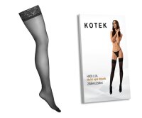 KOTEK Halterlose Strümpfe H003 schwarz L/XL