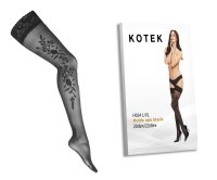 KOTEK Halterlose Strümpfe H024 schwarz L/XL