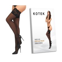 KOTEK Halterlose Strümpfe H002 schwarz L/XL