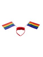 Rainbow Hair Bow w. Flags / Haarreif mit Flaggen