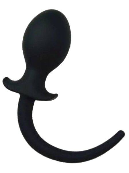 Rude Rider Large Dog Tail Plug 33 x 6,5 cm Black Silicone