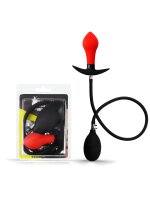 Rude Rider Inflatable Butt Plug Black/Red With Steel Ball...