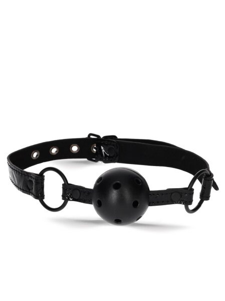 Rude Rider Ball Gag Diamond Pattern Black