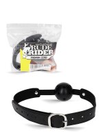 Rude Rider Breathable Ball Gag with Belt Black