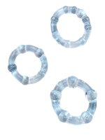 Rude Rider Mini Cock Rings Clear (3-Ring-Set)