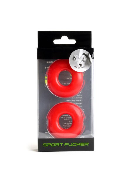 Sport Fucker Stacker Rings 2-Pack Red