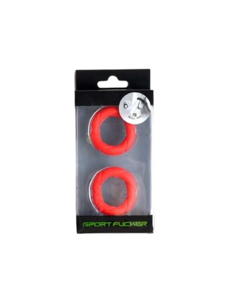 Liquid Silicone Ready Rings 2-Pack Red