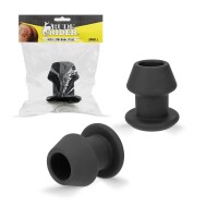 Rude Rider Hollow Anal Plug Small Black