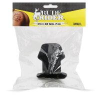 Rude Rider Hollow Anal Plug Small Black