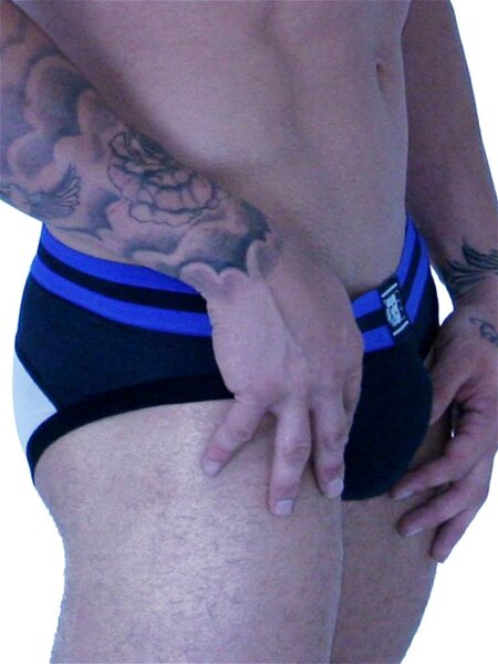 GB2 Gavin Brief Underwear Black/White/Royal