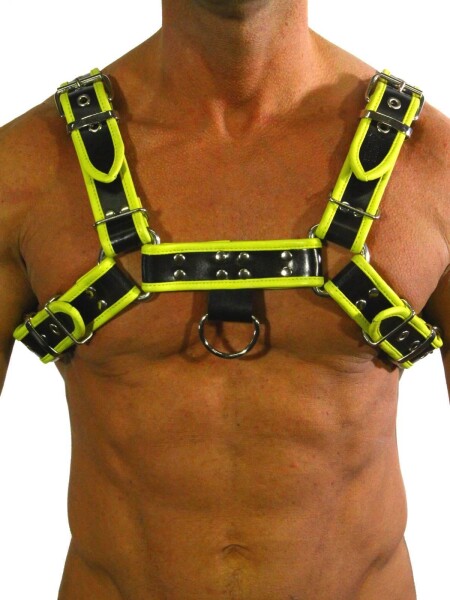 Rude Rider Regular Shoulder Harness Leather Black/Yellow