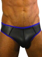 Rude Rider Neoprene Brief Open Back Bottoms Black/Blue