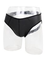 Rude Rider Neoprene Brief Open Back Bottoms Black