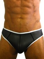 Rude Rider Neoprene Brief Open Back Bottoms Black/White