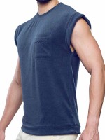 Supawear Terry Toweling Tank Top Navy