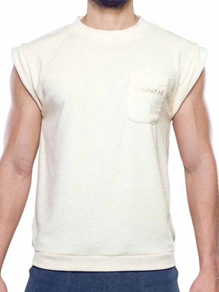 Supawear Terry Toweling Tank Top Off White